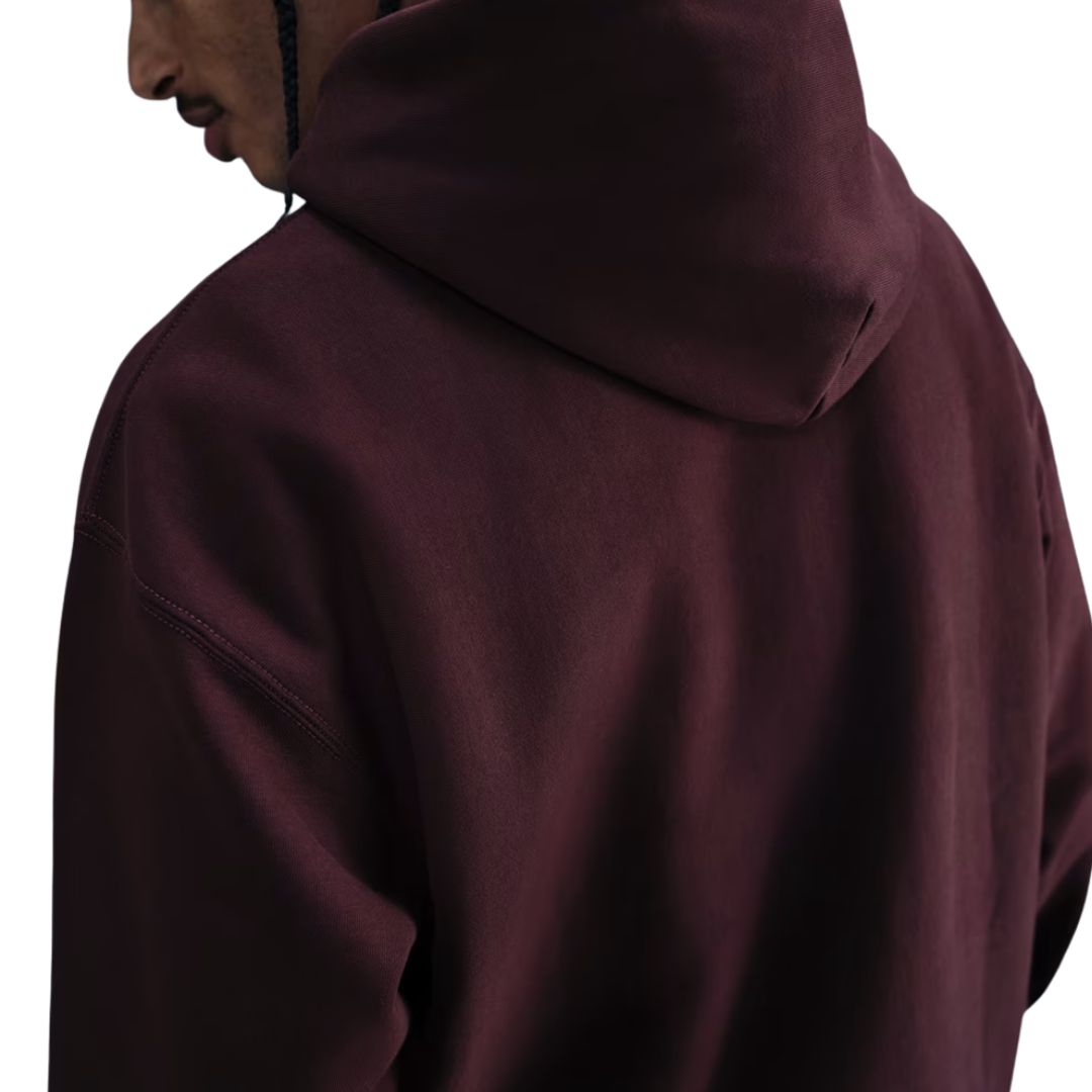 Nike Solo Swoosh Mens Pullover Hoodie Burgundy Crush/Burgundy Crush/White