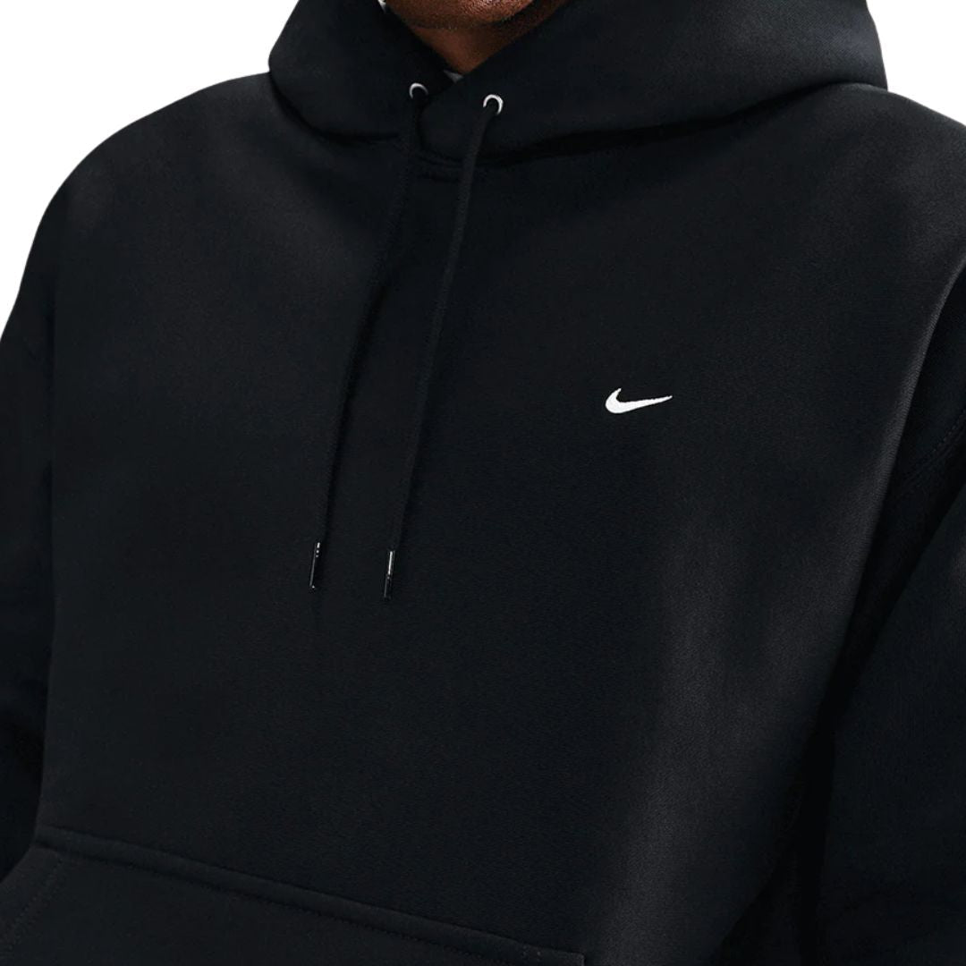 Nike Solo Swoosh Mens Pullover Hoodie Black/Black/White