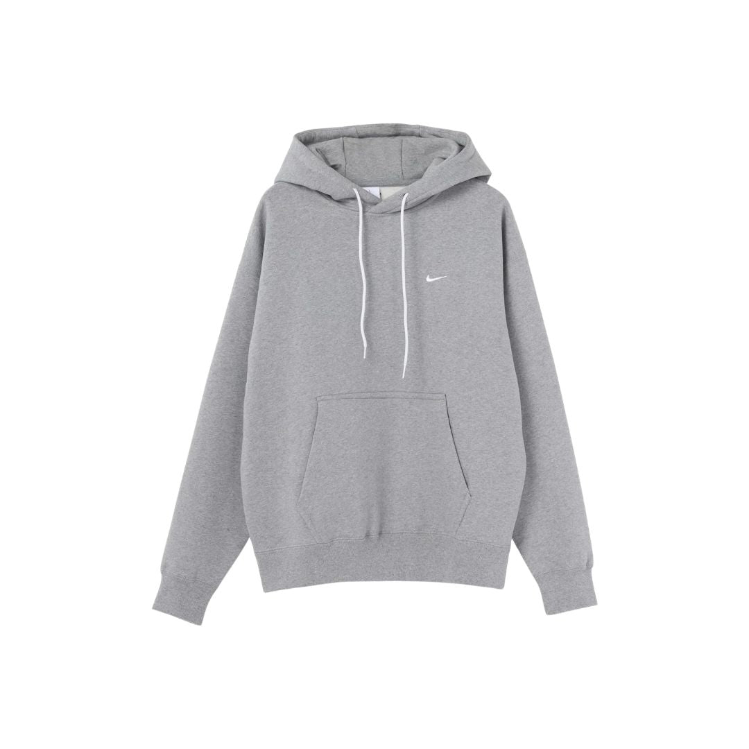 Nike Solo Swoosh Pullover Hoodie Dark Grey Heather/Light Smoke Grey/White product image