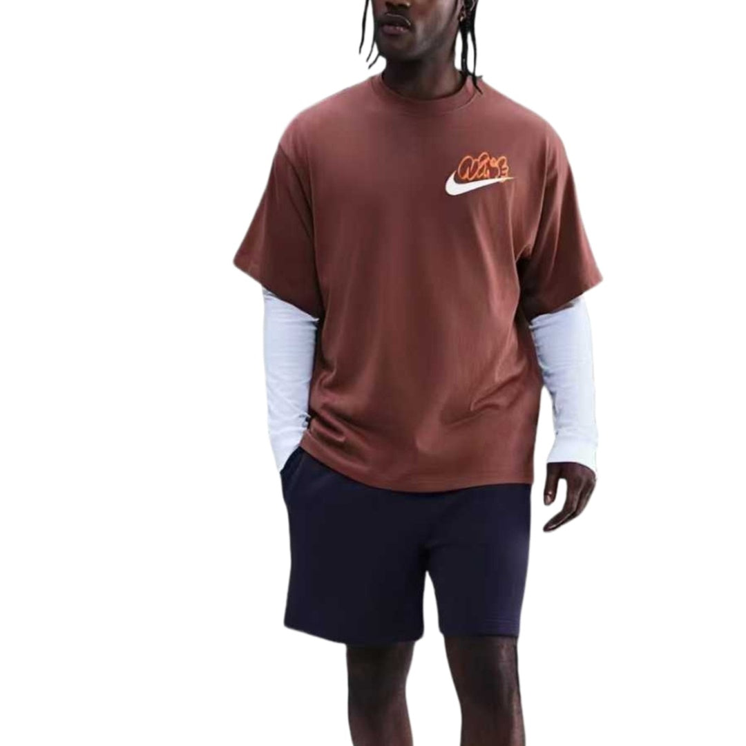 Nike Solo Swoosh Men's T-Shirt Red Sepia product image