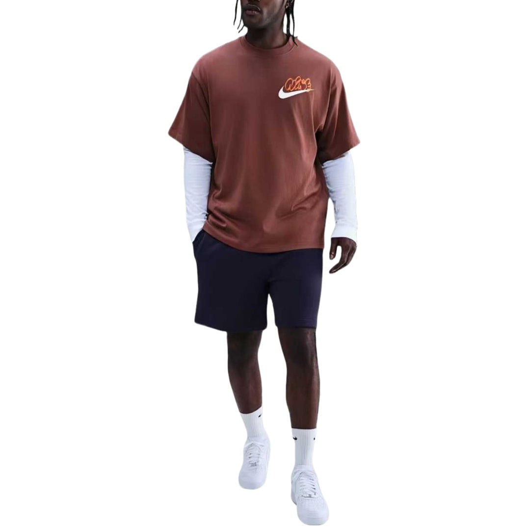 Nike Solo Swoosh Men's T-Shirt Red Sepia