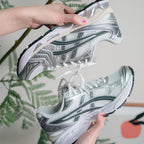 ASICS GEL-Kayano 14 “White Graphite Grey” — heel counter and GEL cushioning detail