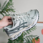 ASICS GEL-Kayano 14 “White Graphite Grey” — with original box, lateral view