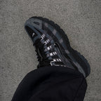 Nike P-6000 Suede Men's Shoes - Anthracite/Chrome/Metallic Silver/Black (HF0015-002) – on-feet close-up